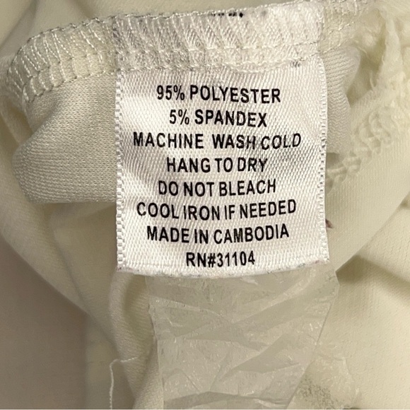 MEDIUM WONDERLY IVORY WHITE BLOUSE STRETCH NEUTRAL 3/4 SLEEVE - Picture 12 of 12